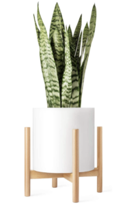 Plant Stand - Best Fits 12'' Flower Pot - Wood Indoor Planter Holder - Modern Home Decor (Pot & Plant Not Included)